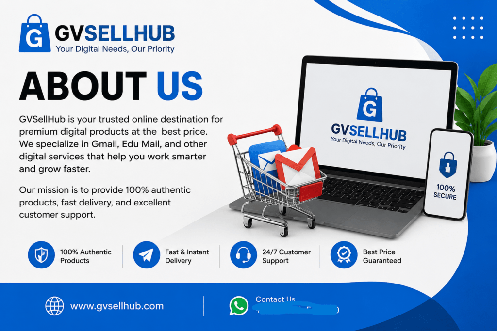 About Us | GVSellHub – Trusted Digital Accounts & Online Services